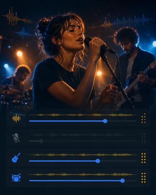 keep real band in backing track