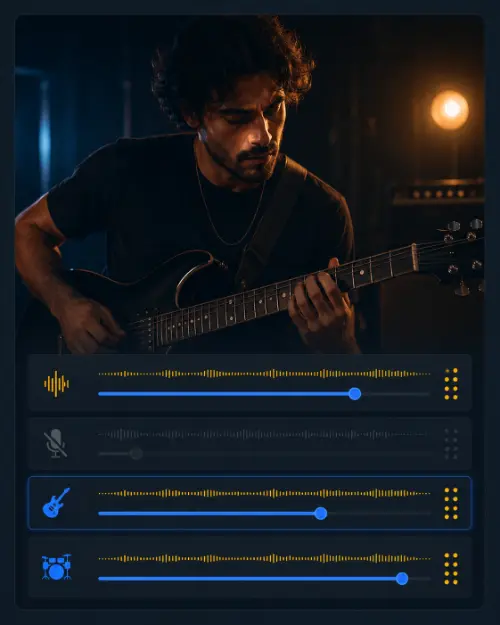 remove guitar parts from any song