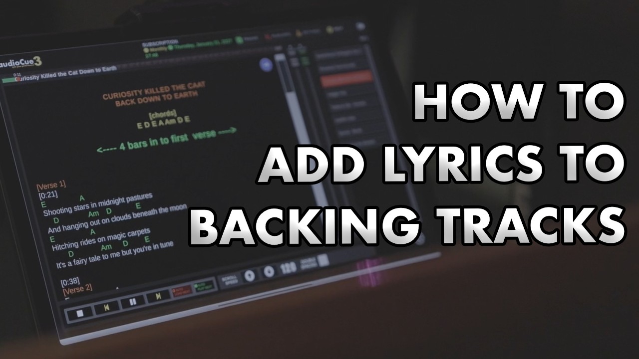 Adding Lyrics to Backing Tracks with audioCue