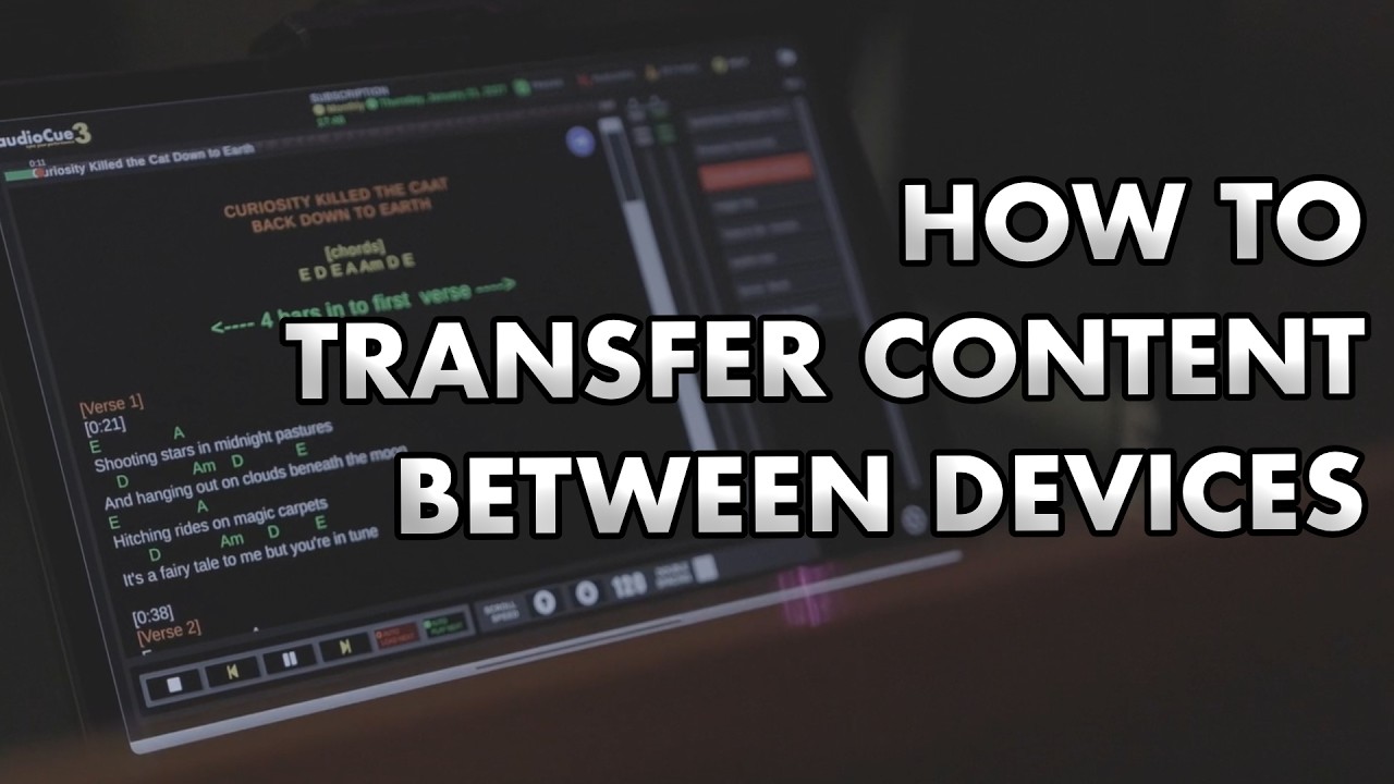 How to transfer your audioCue tracks between devices